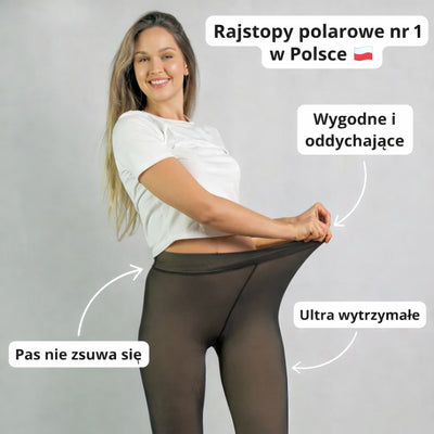 Rajstopy polarowe z efektem transparentnym