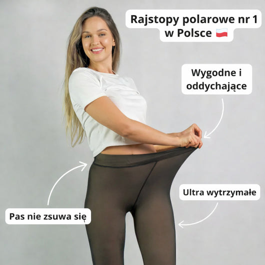 Rajstopy polarowe z efektem transparentnym