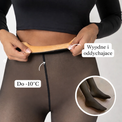 Rajstopy polarowe z efektem transparentnym