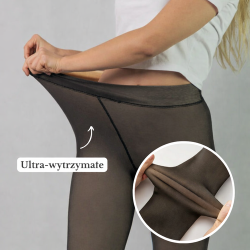 Rajstopy polarowe z efektem transparentnym