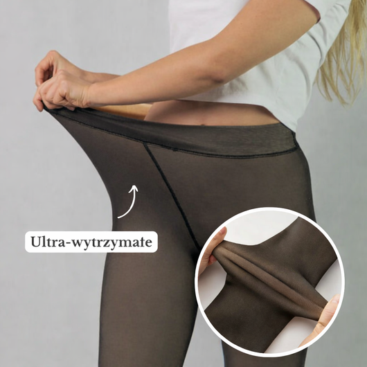 Rajstopy polarowe z efektem transparentnym