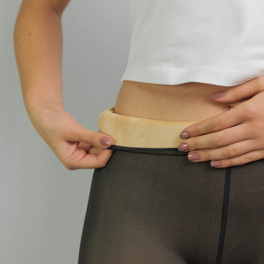 Rajstopy polarowe z efektem transparentnym